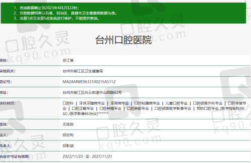 台州口腔医院资质