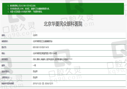 北京民众眼科医院资质
