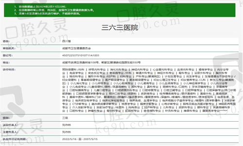 成都三六三医院眼科资质