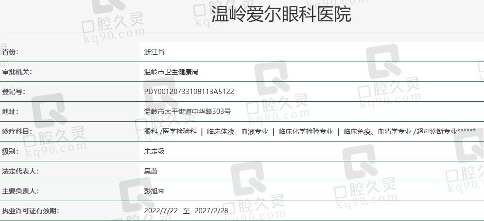 温岭爱尔眼科医院