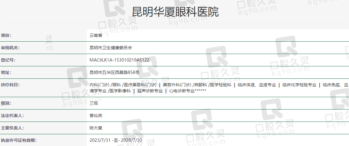 昆明华厦眼科医院