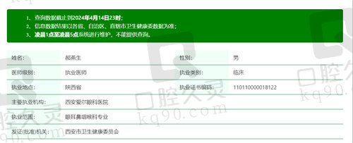 西安爱尔眼科医院郝燕生医生资质