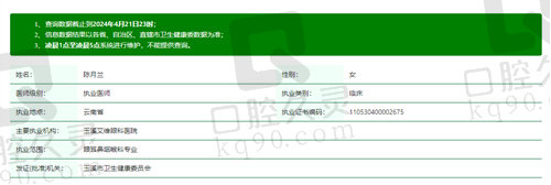 玉溪艾维眼科医院陈月兰医生资质