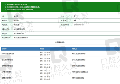 哈尔滨爱尔眼科医院彭绍民资质