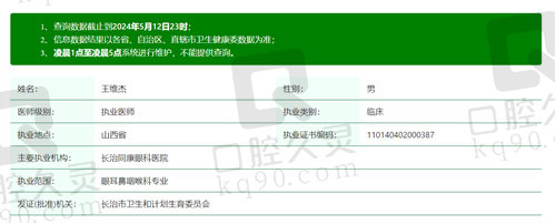 长治同康眼科医院王维杰医生资质