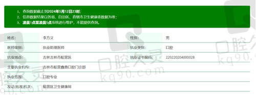吉林船营区鑫鼎口腔门诊部李方义医生资质