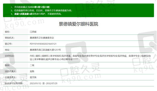 景德镇爱尔眼科医院资质