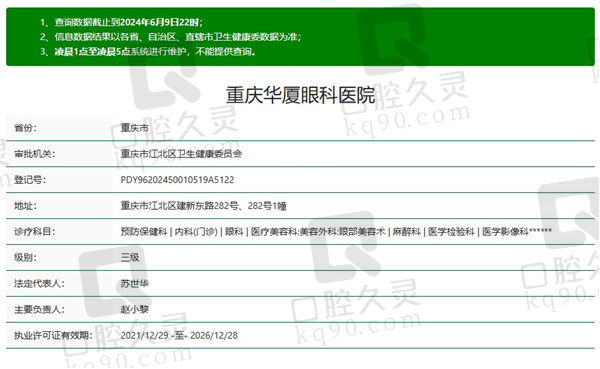 重庆华厦眼科医院是正规医院吗