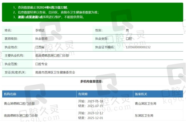 南昌德韩口腔医院李明达怎么样