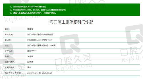 海南琼山康伟眼科门诊部正规吗