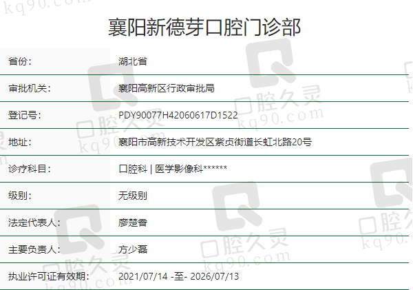 襄阳新德芽口腔门诊部正规吗？