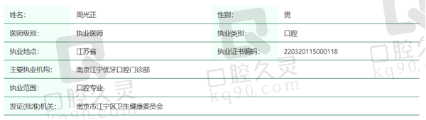 周光正医生资质