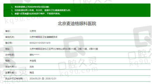 北京麦迪格眼科医院正规吗