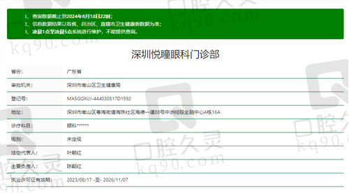 深圳悦瞳眼科门诊部正规吗