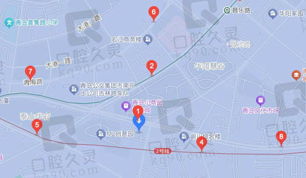 青岛优诺口腔辽宁路店附近公交站点