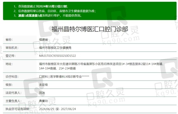 福州晶特尔博医汇口腔门诊部怎么样？