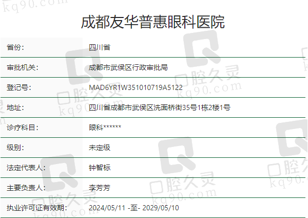 成都友华普惠眼科医院正规吗？