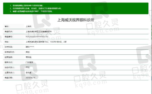 上海威沃视界眼科诊所是正规医院吗