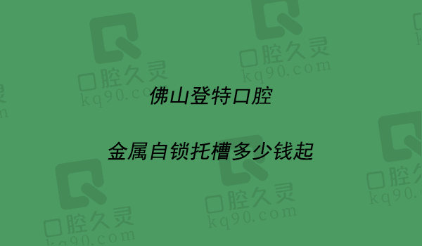 佛山登特口腔金属自锁托槽多少钱起