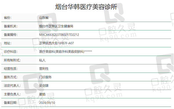 烟台华韩医疗美容资质
