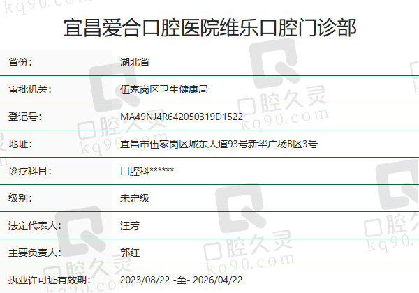 宜昌爱合口腔医院维乐口腔门诊部正规吗？