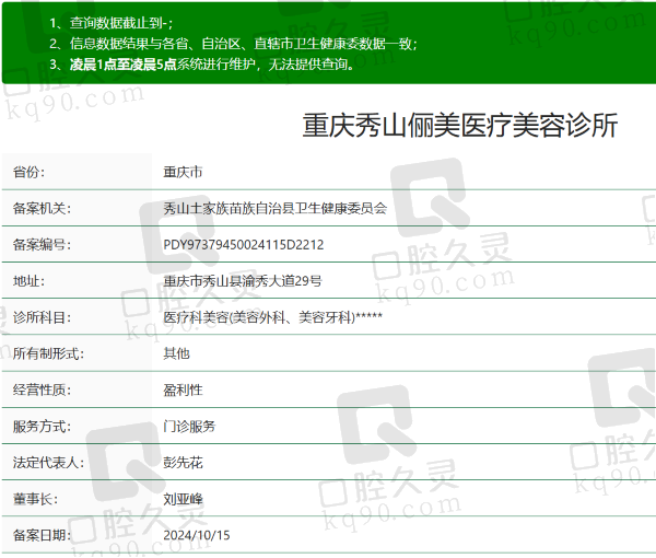 重庆秀山俪美医疗美容诊所正规