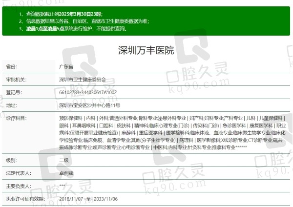 深圳万丰医院口腔科怎么样？